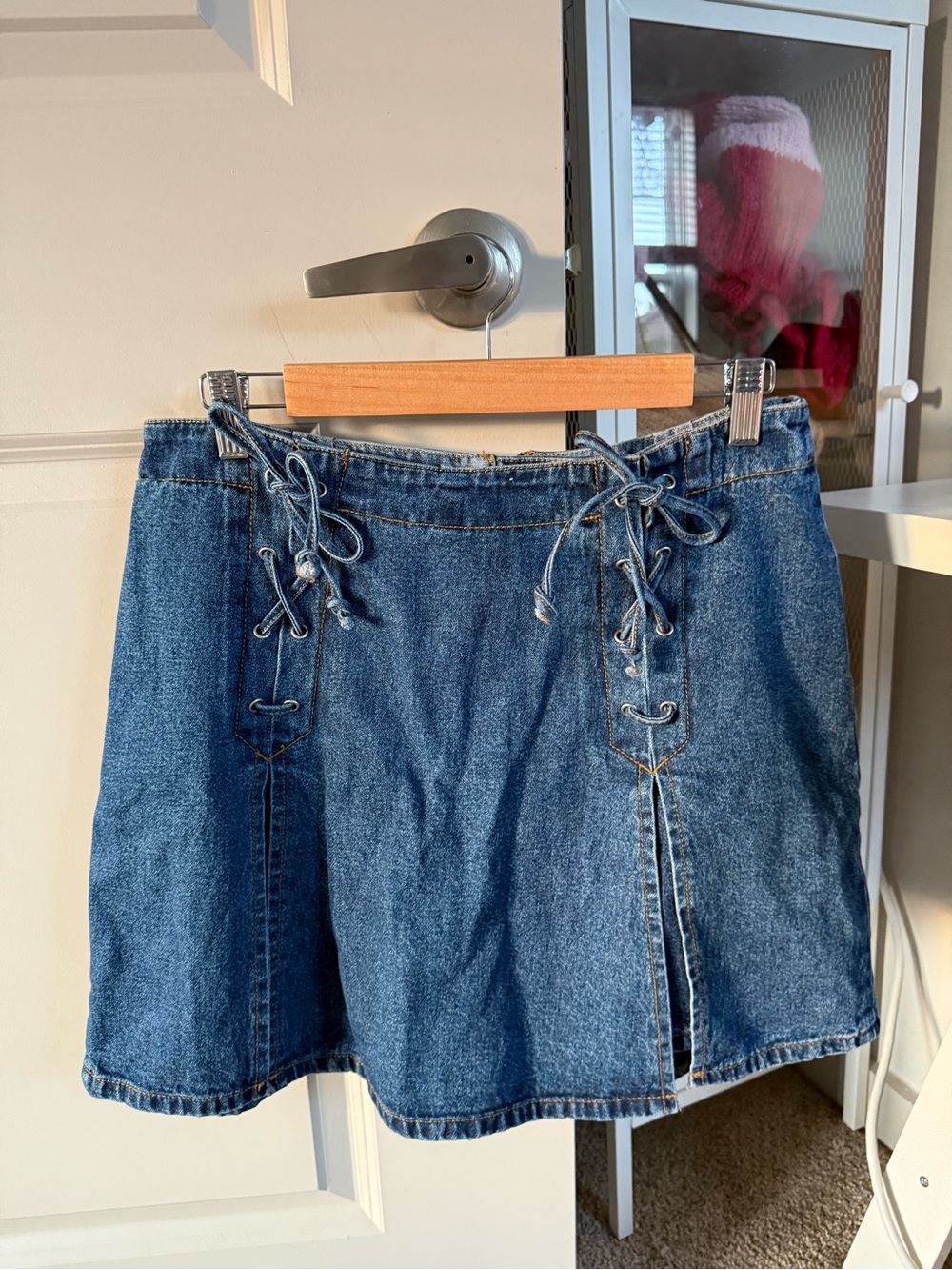 Vintage Denim Lace-Up Women’s Skort